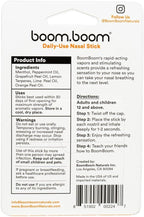 BoomBoom Nasal Stick | Vapor Flow Technology | Cool Refreshing Sensation | Natural Mood Boost | Simple Ingredients | Essential Oils + Menthol Inhaler (Tropical)