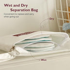 Momcozy Reusable Nursing Pads, Innovative Use of One Way Moisture-Wicking Fabric & 4 - Layer Washable Breast Pads, Super Absorbent and Large Capacity, 6 Pack + Wet and Dry Separation Bag + Wash Bag