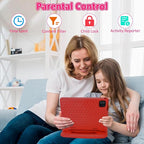 Kids Tablet, 10.1 inch IPS HD Touchscreen Android 14 64 GB Storage, 8GB RAM, Octa Core Tablet for Kid with Kid-Proof Case, Parental Controls, 12-hr Battery, WiFi, GPS – Red