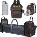 Diaper Bag Backpack, with Changing Table Backpack, 900D Oxford Cloth, Large Capacity Diaper Backpack, 3 in 1 Multifunctional Travel Baby Diaper Backpack (Large Black)