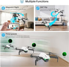 Drone With Camera 1080P for Kids And Adults, RC Quadcopter with Altitude Hold, Mini Drone With One Key Start, Waypoint Fly, Headless Mode, 3D Flip, 3 Speeds, Remote Control Drone for Beginners