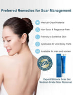 Silicone Scar Gel, Advanced Scar Cream treating for New and Old Scars, Surgical Scars, Burn Scars, Stretch Marks, Acne Scars, Dark markings, Keloid Removal 0.70 oz (20 g)