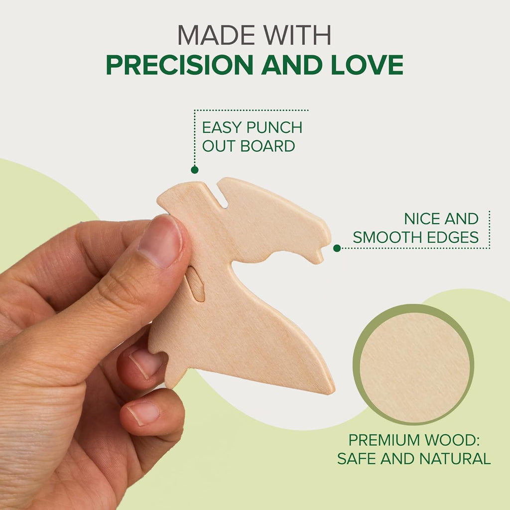 Hands Craft DIY 3D Wooden Puzzle – 6 Assorted Bird Animals Bundle Pack Set Brain Teaser Puzzles Educational STEM Toy Adults and Kids to Build Safe and Non-Toxic Easy Punch Out Premium Wood JP2B4