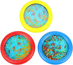 Musfunny Ocean Drum Wave Bead Drums Gentle Sea Sound Music Gift Musical Educational Sea Sound Drum Tool for Kid Child Baby (Yellow)