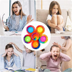 SCIONE 24 Pack Party Favors Fidget Spinners for Kids 4-8 8-12, Goodie Bags Stuffers for Kids 3-5, Pop Fidget Toys Bulk Classroom Prizes for Girls Boys, Toddler Birthday Party Return Gifts