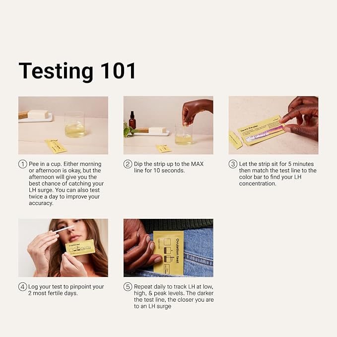 Modern Fertility Ovulation Test | Reliable at-Home Test Helps You Identify Fertile Days, Predict Ovulation, and Get in Sync with Your Cycle| 40 Test Strips