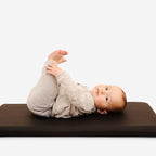 Gathre Baby Changing Pad, Made of Premium, Soft, Water-Resistant Vegan Leather, Portable Playmat for Babies, Use at Home Nursery or During Travel - Raven