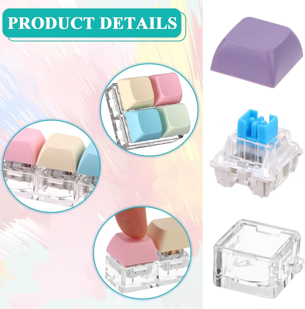 6Pcs Keyboard Fidget Toy Keyboard Fidget Keychain Decompression Toys Fidget Clicker Keyboard,Fidget Keychain Stress Relief Gifts for Adult to Relief Stress Pass The Time