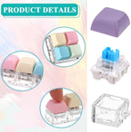 6Pcs Keyboard Fidget Toy Keyboard Fidget Keychain Decompression Toys Fidget Clicker Keyboard,Fidget Keychain Stress Relief Gifts for Adult to Relief Stress Pass The Time