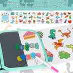 Erasable Doodle Set for Kids - Magic Drawing Book With 12 Watercolor Pens, 14 Page Reusable Book, Road Trip Car Game Writing Painting Set for Boys and Girls (Orange Cats)