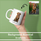 Personalized Coffee Mug, Custom Photo Text 11 Oz Ceramic Mug, Customized Picture Name Tea Cup, Unique Gift Idea, Taza Cafe Personalizadas Fotos, Cute Custom Gifts Mom Women Men, Father's Day, White