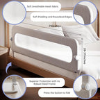 Baby Bed Rails Guard for Toddlers - Toddler Bed Rail for Queen Full King Twin Crib Bunk Size Bed Adjustable Heights & Foldable Bedrail Extra Tall Child Safety Side Railing Guards for Kids(78.7")