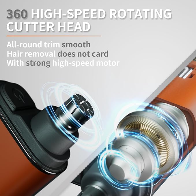 Adnyusi-2025 Professional Painless Nose Hair Trimmer, Unisex, USP Charging Digital Display, Double-Edged Blade That Does Not Harm The Nasal Cavity, Easy to Clean, Portable and Lightweight Design