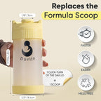 Formula Dispenser - Completely Replaces Hand Scooping - Fill The Desired Portion with just a Few clicks - Formula Container to go - 10ounces Baby Milk Powder Storage