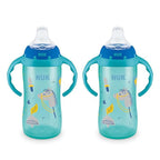 NUK Learner Cup, 10 oz, 2 Pack, 8+ Months﻿ – BPA Free, Spill Proof Sippy Cup