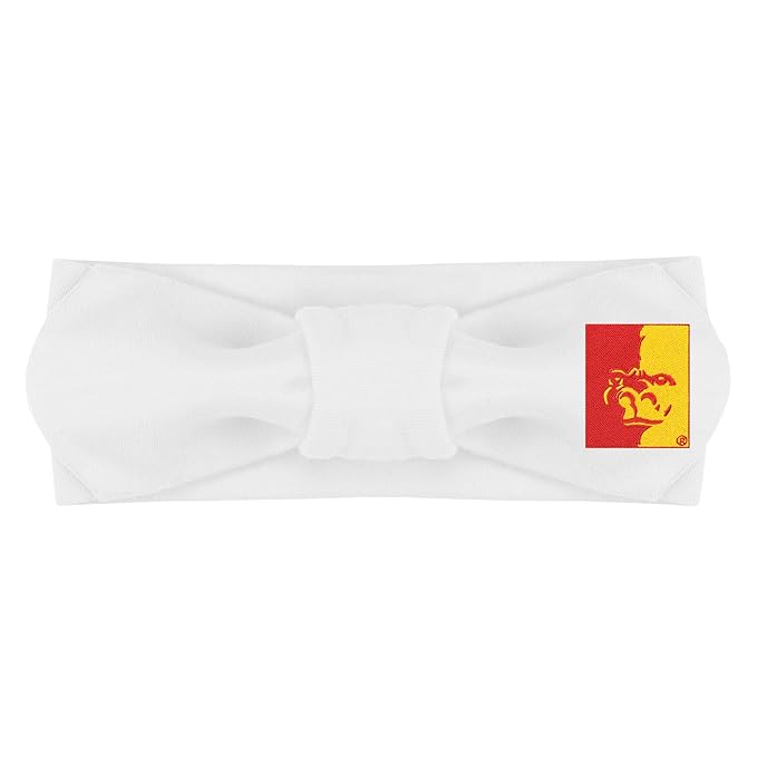 Creative Knitwear Pittsburg State Gorillas Infant Girls White Solid Hair Knot Headband Embroidered Logo - Size Newborn - 4T