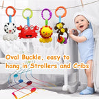 Baby Toys, Cartoon Animal Hanging Rattle Toys, Handbells Baby Rattles, Baby Bed Crib Car Seat Travel Stroller Toys for Infant, Best Birthday Gift for Newborn, 4 Pack