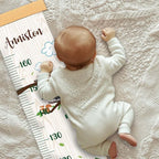 Personalized Name Kids Growth Chart Height Measuring Chart, Zoo Kids Growth & Measuring Chart in Inches, Fun & Stylish Height Tracker for Children, Growth Ruler, Hangable&Waterproof