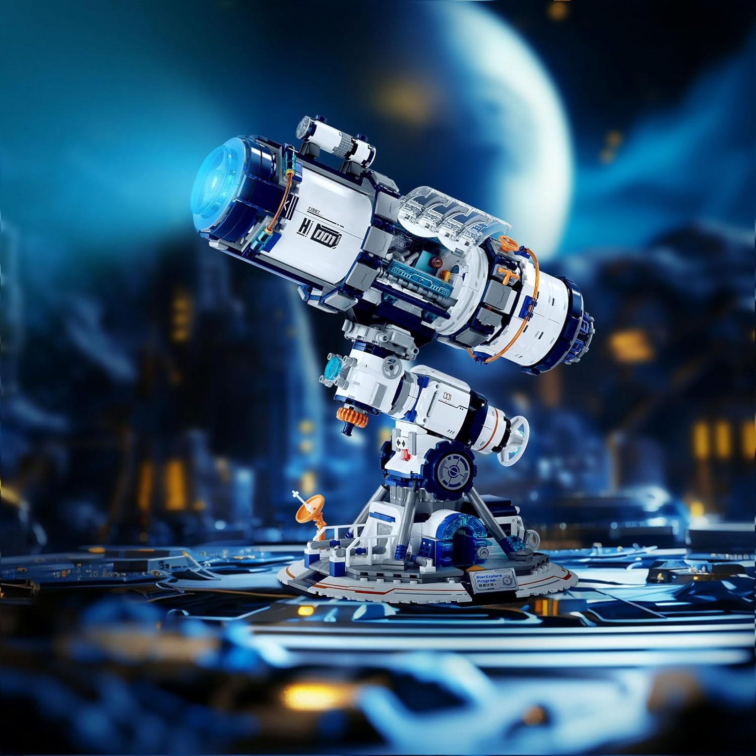 JMBricklayer Space Telescope Building Sets for Adults, Cool Space Planet Building Toys with Lights 70009, Space Exploration Telescope Model Kits for Teens, Ideal Gift for Space Lovers, Kids 8+(995PCS)