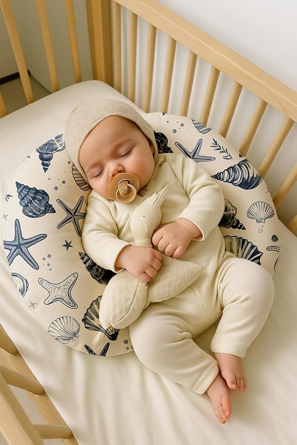 Nursing Pillow Covers 2 Pack, Breastfeeding Pillow Slipcovers Soft and Stretchy, Nursing Covers for Baby Girls Boys Newborn