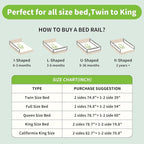 3-Piece Full Size Bed Rail for Toddlers - Adjustable Baby Bed Rail Guard, Kids Safety Bed Rail for Full Size Bed (74.8"x74.8"x54"-Grey)