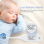 Berrcom Digital Thermometer for Adults and Kids, Medical Thermometer for Fever 10 Second Reading Armpit Thermometers with Fever Alarm