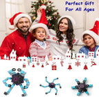 Gifts for Kids Teenage 4 Packs Transformable Fingertip Chain Robot Toy DIY Deformation Robot Deformed Mechanical Toy for Kids Adults