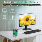 1000X Handheld Microscope for Kids 4K 2.0" Screen Rechargeable Mini Pocket Digital Microscopes w/Slides Kit Portable Edu Gift Age 4-6 8-12 Children Students (Green)