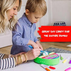 The Eggmazing Egg Decorator Easter Egg Decorator Kit - Arts and Crafts Set - Includes Egg Decorating Spinner and 8 Colorful Quick Drying Non Toxic Markers (Spring Green) - Packaging May Vary