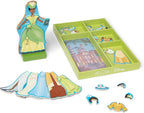 Melissa & Doug Disney Princess Tiana Magnetic Dress-Up Wooden Doll Pretend Play Set (30+ pcs) - FSC Certified