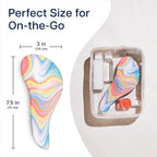 Crave Naturals Glide Thru Hair Brush - Detangler Brush for Curly, Straight, Wet or Dry Hair - Gentle Detangling Brushes for Adults, Kids, Toddlers - Hair Accessories for Women - 7.5x3 Soft Hazy Swirl