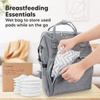 Organic Nursing Pads - 14 Washable Viscose Derived from Bamboo Breastfeeding Pads, Wash Bag, Reusable Breast Pads for Breastfeeding, Nipple Pads for Breastfeeding Essentials(Soft White, M 3.9")