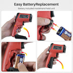 Infrared Thermometer Gun, Gedaye Laser Temperature with IR Pointer 13:1, Meat Temp Gun with Metal Probe, Adjustable Emissivity, -58℉ to 1076℉, Heat Thermometer for Cooking Pizza Oven Grill Fridge BBQ