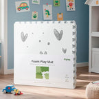 XL Baby Play Mat-72”x 48” Puzzle Play Mat,with 6 Foam Floor Tiles,Waterproof,Interlocking Foam Baby Mat for Babies&Toddlers,Expandable Tiles with Edges,Tummy Time Mat(Love)