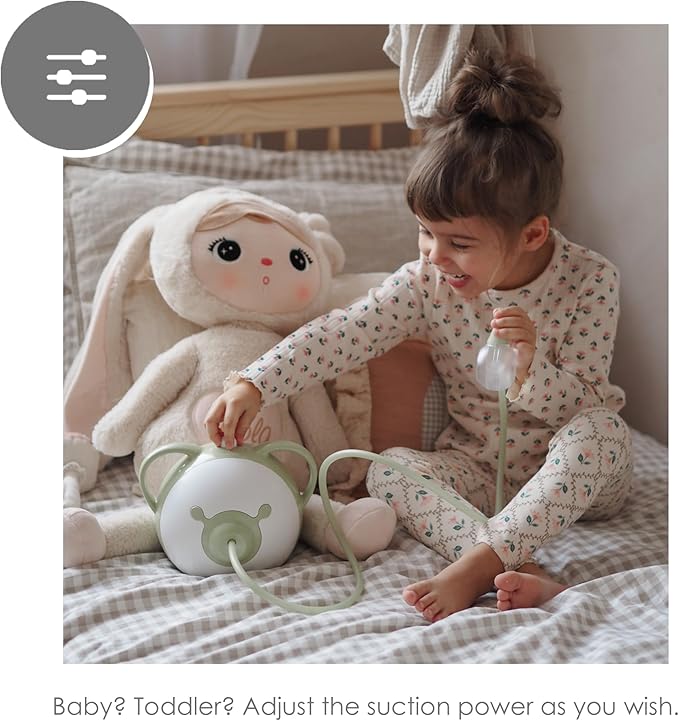 Nosiboo Pro Nasal Aspirator for Babies | Electric Nose Sucker | Made in EU | Adjustable Suction Power | Premium Quality | Award-Winning Design (Gray, 7,8x6,38x6,77 Inch)