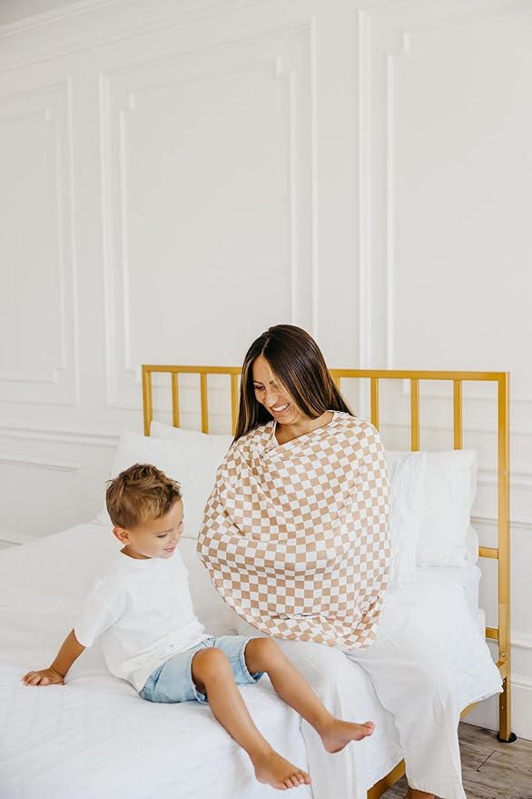 Copper Pearl Multi-Use Cover: Car Seat Covers, Nursing Cover, and Stroller Cover for Sun - Stretchy Fabric, All-Season Use, Stylish Designs, Easy Access for Moms - Rad