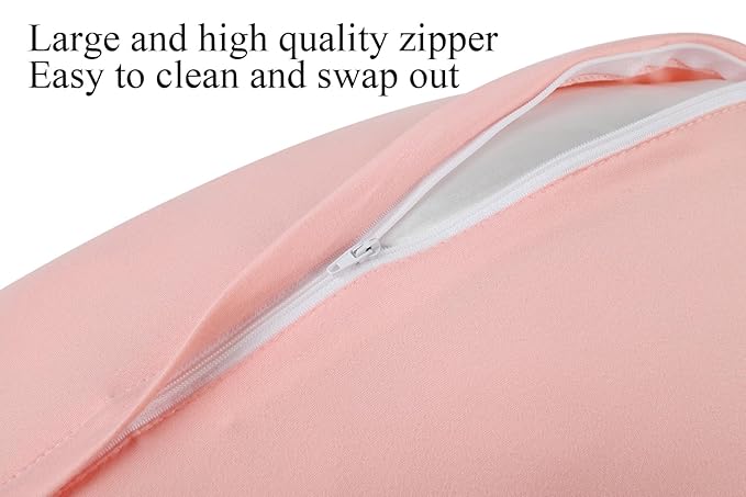 Nursing Pillow Cover Set 3 Pack Nursing Pillow Slipcovers for Moms Breastfeeding Moms, Ultra-Soft Stretchy Fit Standard Nursing Pillows Floral,Grey Rabbit & Pink