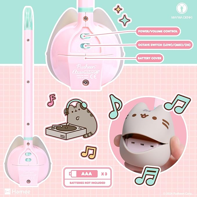 Otamatone Pusheen The Cat Electronic Portable Music Instrument / Synthesizer Toy from Japan by Maywa Denki [Limited Edition [English Instructions]