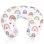 Rainbow Nursing Pillow Cover, Breastfeeding Pillow Slipcover for Baby Girls/Boys, Soft Snug Fits On Newborn Feeding Pillow Case