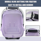 Mosquito Net for Baby Car Seats, Infant Car Seat Insect Mesh Net, Breathable, Universal Fit for All Car Seats, Premium Quality: Machine Washable Durable & Long Lasting Infant Insect Netting (Purple)