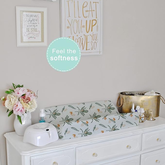 Stretchy Changing Pad Covers BROLEX Changing Table Cover for Baby Boys Girls,2 Pack Jersey Knit,Giraffe Leaf