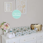 Stretchy Changing Pad Covers BROLEX Changing Table Cover for Baby Boys Girls,2 Pack Jersey Knit,Giraffe Leaf