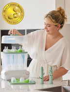 Momcozy 3 Layers Large Bottle Sterilizer and Dryer, Fast Sterilize and Dry, Universal Bottle Sterilizer for All Bottles & Breast Pump Accessories, Touch Screen & Auto-Off Bottle Sanitizer