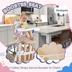 Portable Booster Seat, Toddler Baby Seat with Tray for Dining Table Compact Floor Chair for Camping Lawn Beach Babies Travel 6-36 Months