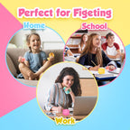 Fidget Toy Stress Cube 3 Pack - Squishy Fidget Toys for Anxiety Relief, High Density Gel Filled, Fidgets for Classroom, Calming Toys for Kids Adults Children Teens