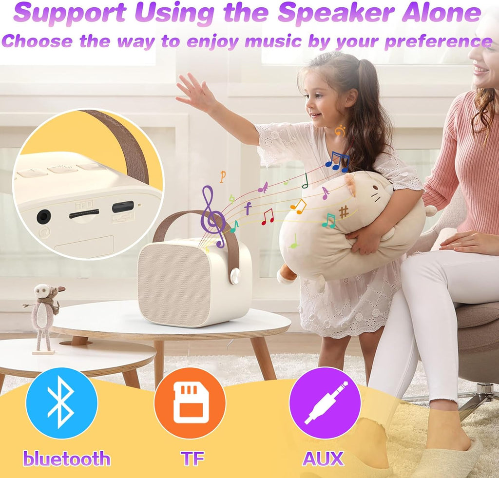 Mini Karaoke Machine,Funny Toys Christmas Birthday Gifts for Kids Age 4-12 Girls,Boys,Adults,MEGUO Karaoke Microphone Toys for 4,5,6,7,8,9,10,11,12+ Year Old Girls Boys Kids Birthday Party