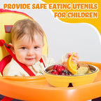 Nuogo 3 Pcs Stainless Steel Baby Suction Plates with Removable Silicone Shell 2-in-1 Metal Toddler Bowl Divided for Picky Eaters Kid Feeding Led Weaning Supply, Dishwasher Safe (Yellow,Blue,Green)