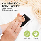 1-Pack Inkless Baby Hand and Footprint Kit - Mess Free Ink Pad for Newborn Keepsake, Dog Nose & Paw Print Kit, Clean Touch Ink Pad for Baby Hand & Footprints, Ideal New Mom Gifts (Jet Black)
