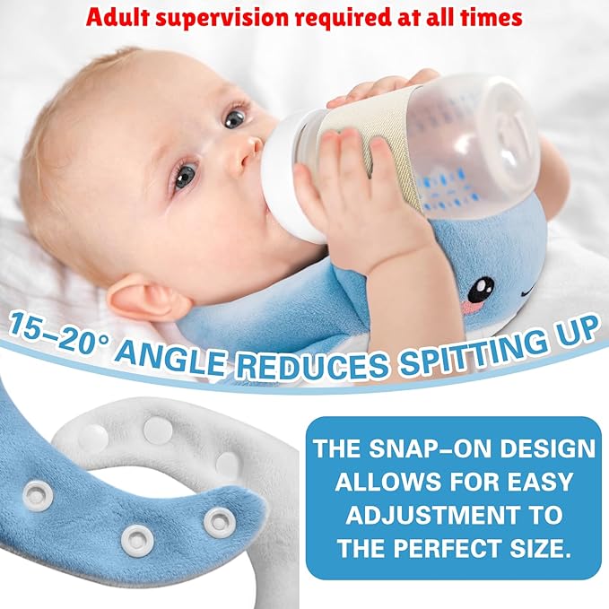 kornsurte Bottle Holder Pillow, Nursing Support Cushion for Bottle Feeding & Breastfeeding, Resolve Arm Soreness and Fatigue (Blue)