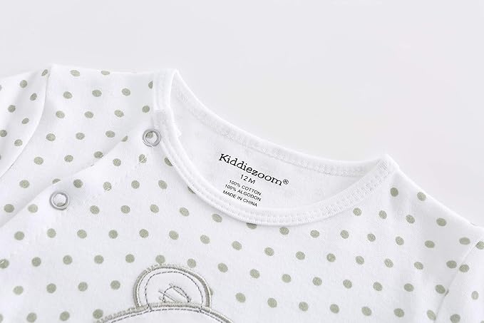 Kiddiezoom Baby and Toddler Boys'Snug Fit Footed One-Piece Romper Jumpsuit Cotton Cotton Footed Outfit